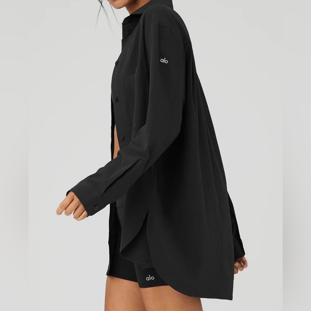 Alo Yoga Dreamscape Button Down Long Sleeve. Black, US M. New with tags!